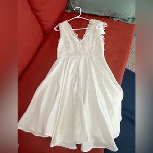 Sandro White Lace Dress